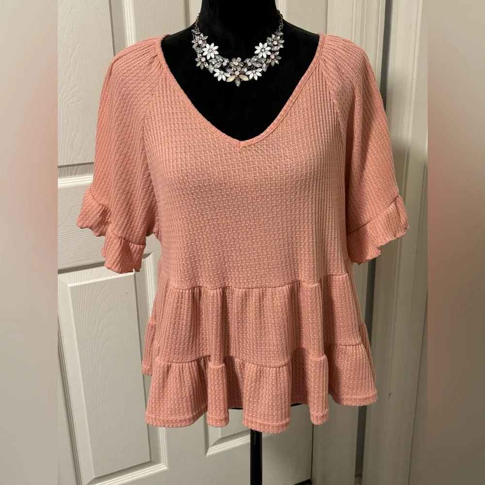 Altar’d State Ruffled Sleeve Shirt